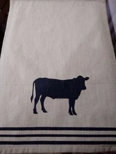 Black N Tan Cattle Cow Table Runner, 13" x 36", Farmhouse Country Farm