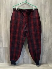 Woolrich Buffalo Plaid Mackinaw Wool Hunting Pants Trousers Sz 32x30