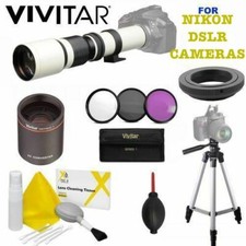 WHITE LINE PRO SPORTS TELEPHOTO ZOOM LENS 500-1000MM FOR NIKON D3000 D3100 D90