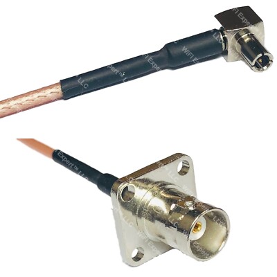 RG316 TS9 ANGLE MALE to BNC Flange Female RF Cable Rapid-SHIP LOT