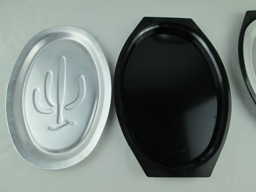 Lot of 4 Vintage Nordic Ware Sizzler Platter Holder Steak Plate Cactus Print - Picture 5 of 7
