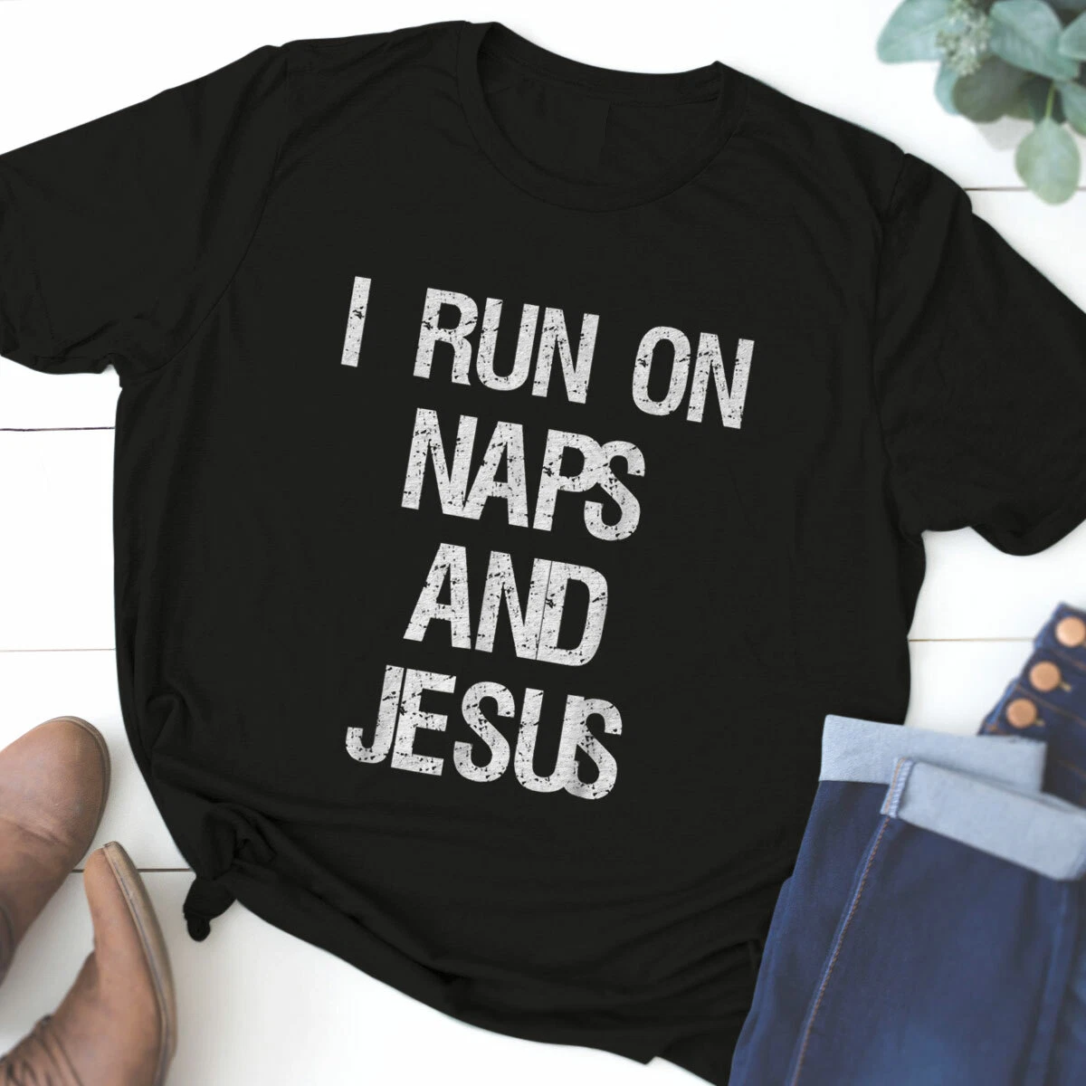 Funny Run On Nap Jesus Christ Sayings Christian T Shirt eBay