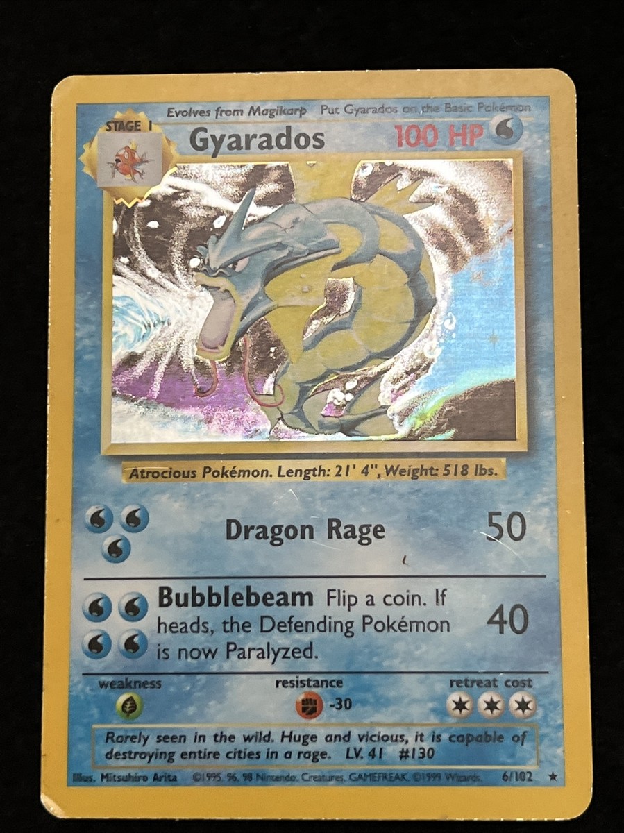 Pokemon GYARADOS 6/102 (Holo Rare) Base Set - LP/Light Play | eBay