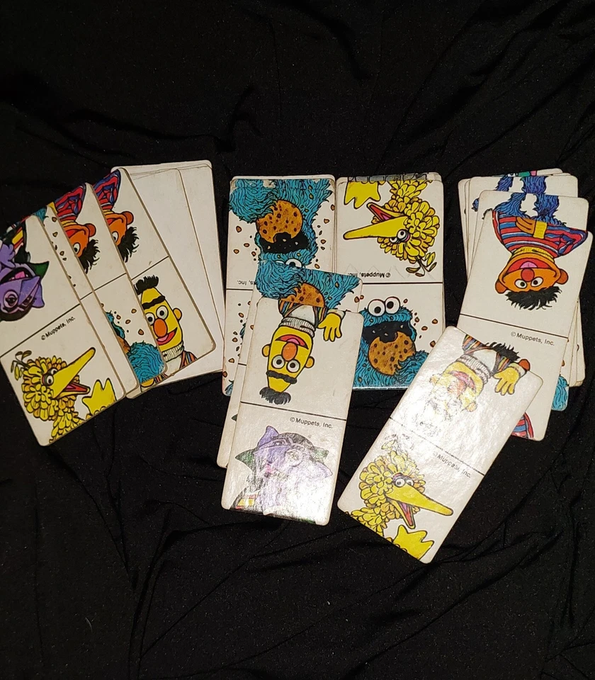 1980 Улица Сезам Домино Игра Маппеты Джима Хенсона См. Описание  - Изображение 3 из 3