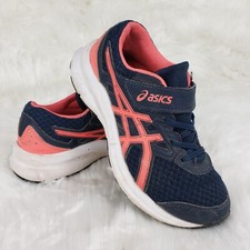 ASICS Navy Blue Pink Casual Shoes Kids Youth Size US 3 EUR 35