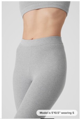 aloレギンスRibbedHighWaist7/8BlissfulLegging Alo Yoga Ribbed High-Waist 7/8 Blissful Legging In Ocean Teal - 41