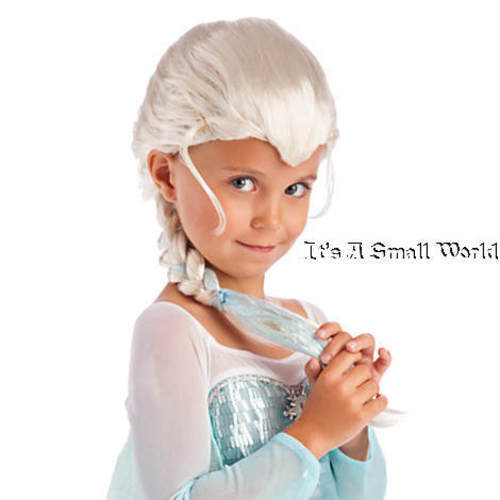 Disney Store Elsa Wig Girls Frozen Blonde Braided Locks Costume Accessory  NIB