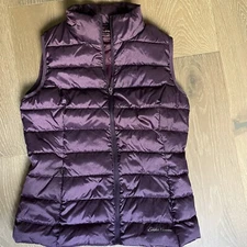 Eddie Bauer Down Fill Puffer 80% Full Zip Vest S