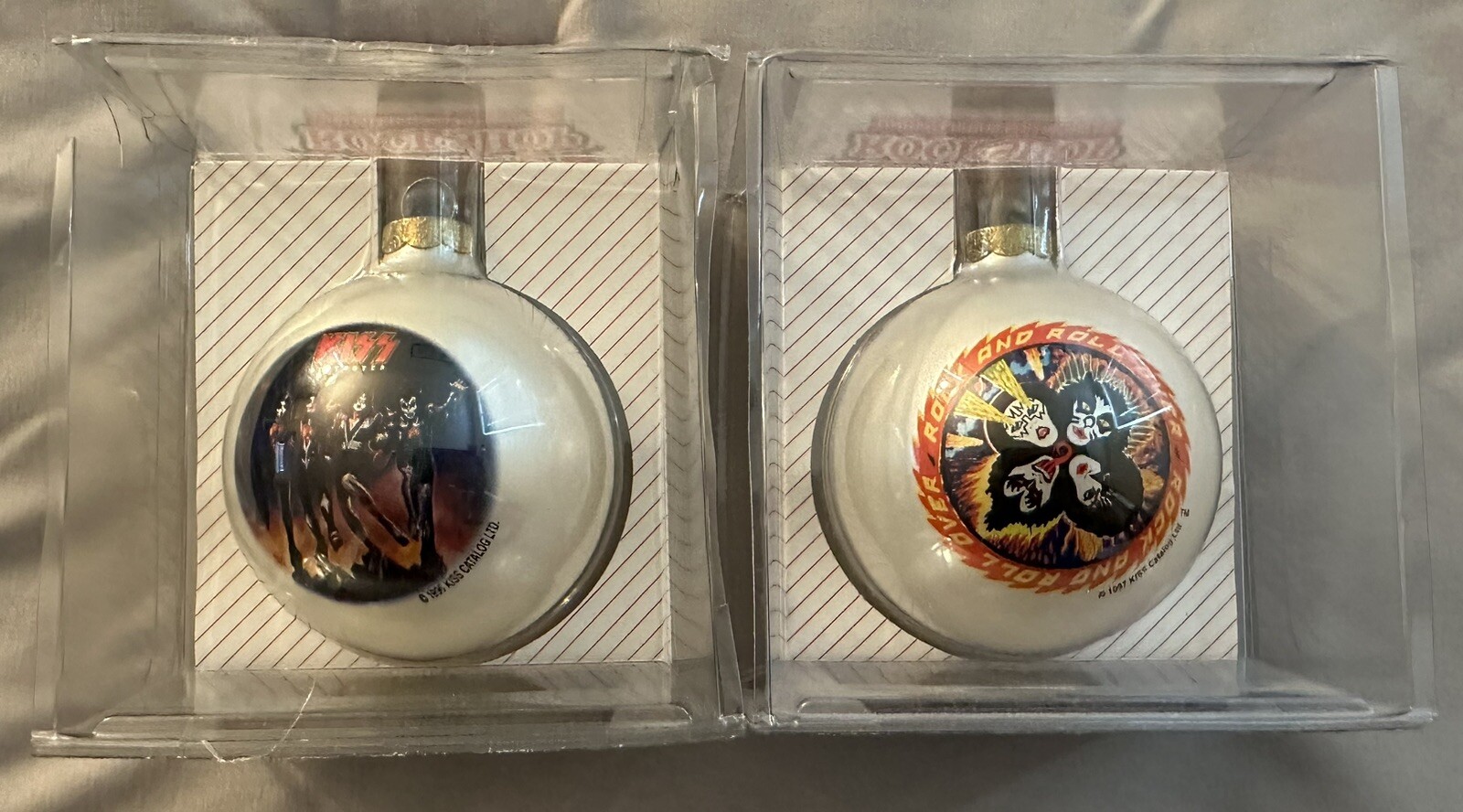 KISS SANTA'S ROCKSHOP CHRISTMAS ORNAMENT 1996 (Simmons, Stanley, Frehley, Criss)