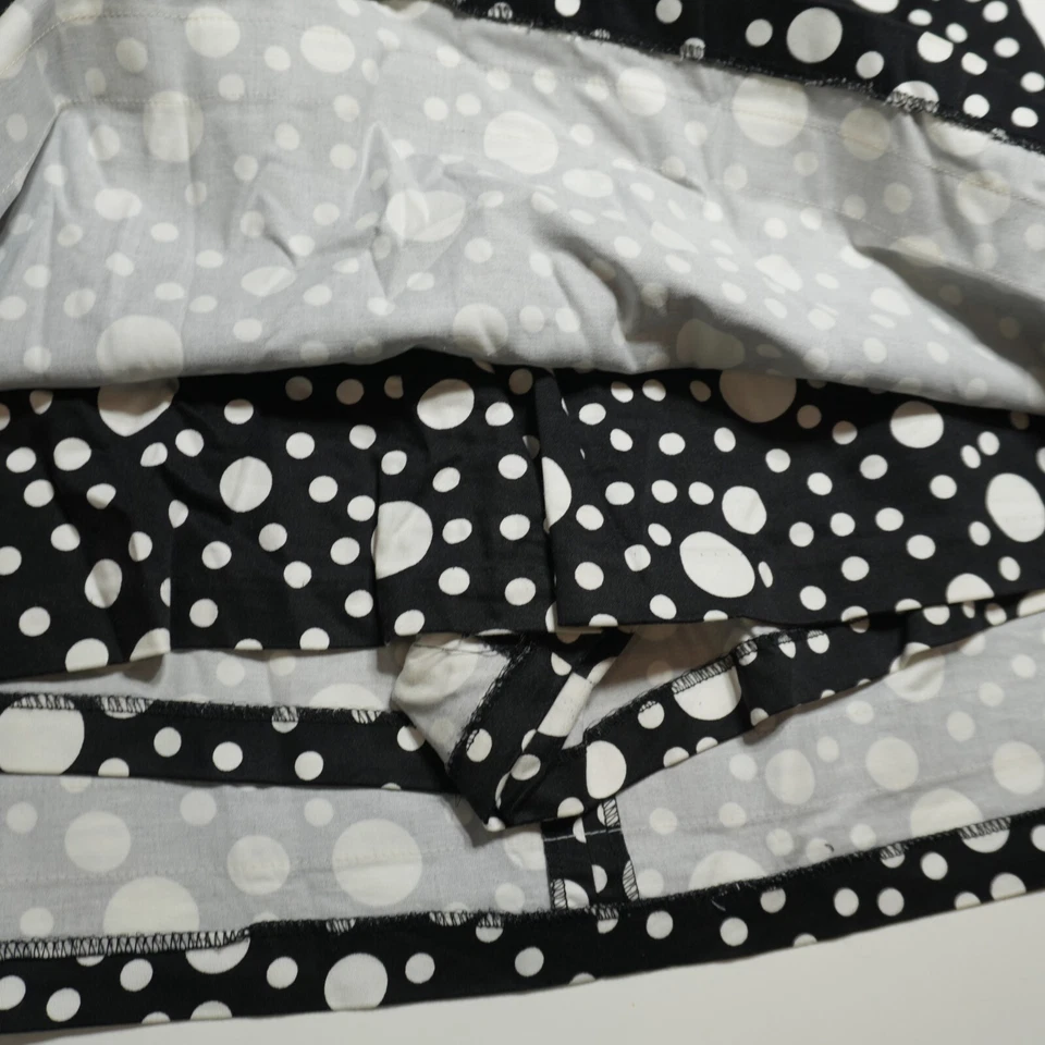 Larry Levine Skort Size 10 Stretch Sport Black Polka Dot w/ Stripe Lace Contrast - Image 4 of 4