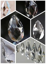 28/38/50/63/76mm Clear Glass Chandelier Crystal Prisms Lamp Parts Teardrop