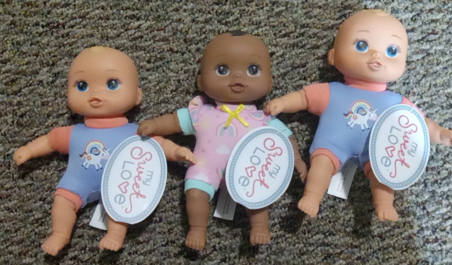 My Sweet Love Baby Doll Lot Of 3 Dolls... 8" Soft Dolls