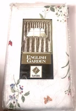 NEW￼ Lorraine Home Fashions English Garden Tier Curtains 55” x 36”