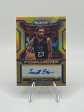 2022 Panini Prizm Draft Picks #CP-TBJ Terrell Brown Jr. Penmanship Gold /10