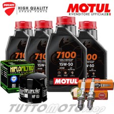 TAGLIANDO DUCATI MONSTER 696 2008-2014 / MOTUL 7100 15W50 + FILTRO OLIO CANDELE