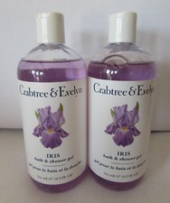 2 Crabtree Evelyn IRIS Scented Bath Shower Gel Wash 16.9 oz each