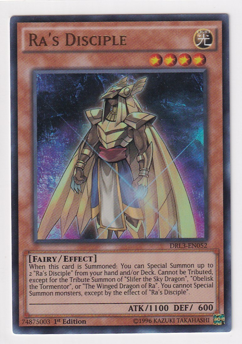 YUGIOH! RA'S DISCIPLE - ULTRA RARE 1ST EDITION - DRL3-EN052 LP+ | eBay