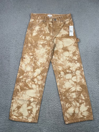 Pantalones de mezclilla PacSun Carpenter niños niños unisex caqui marrón tie dye talla 10