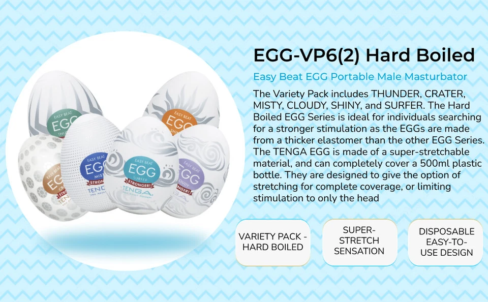 TENGA EGG Variety Disposable Male Masturbator/Stroker 6pc Set NIB NWT - Image 3 of 4