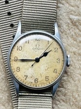 Omega British Royal Navy Fleet Air Arm HS8 Military Pilot’s Watch.  1943 WW2.