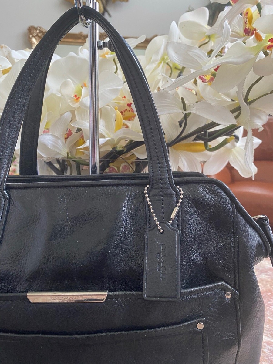 COACH F32944 TAYLOR BETTE BLACK LEATHER MINI TOTE CROSS-BODY BAG