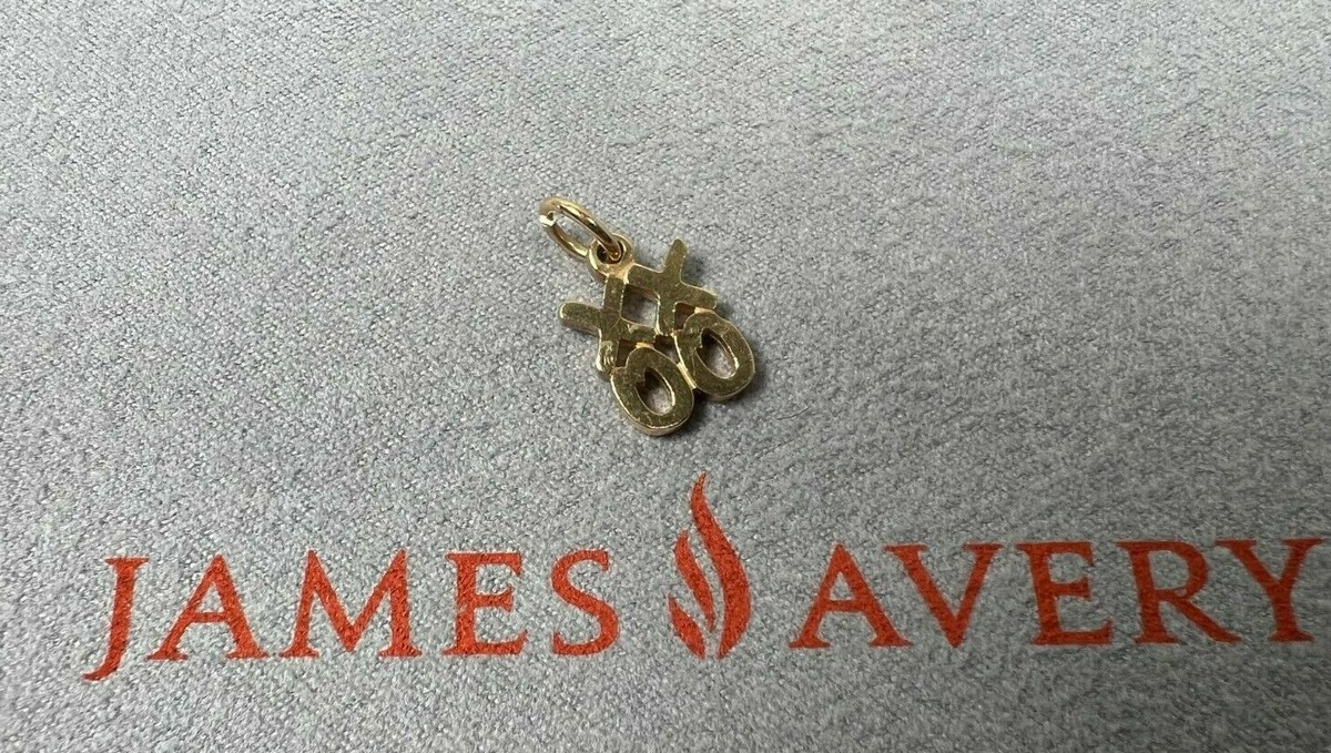 RARE Retired James Avery 14k Yellow Gold XOXO Love Hugs and