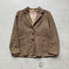 Harris Tweed Handwoven Blazer Archie Brown & Son Size 16 Made In Great Britain