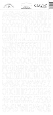 Crafts Doodlebug Sunshine Alphabet Numbers Stickers Capitals Lily White 13'' CS