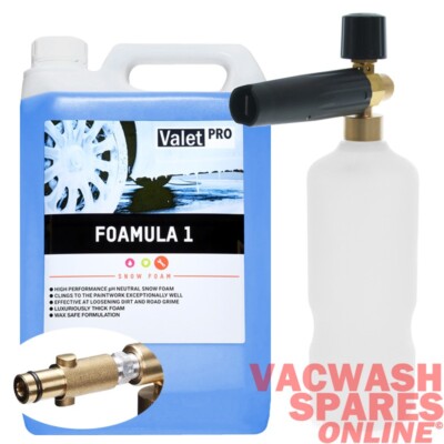 PROFESSIONAL SNOW FOAM LANCE & VALETPRO FOAMULA 1 PH FOAM 5L *FITS NILFISK/ALTO