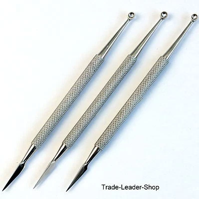 3x Komedonenheber Komedonenquetscher Millienmesser Pickel Akne NATRA Edelstahl