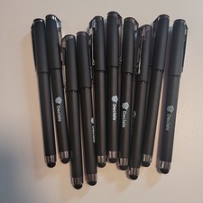 10 Pack Blue Ink Pens Stylus Tip With Clip Cap Pen