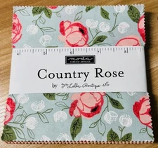 Country Rose Charm Pack 5" Fabric Squares by Lalla Boutique for Moda NEW