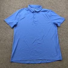 Lululemon Polo Shirt Mens XL Blue Performance Golf Athletic Stretch Casual