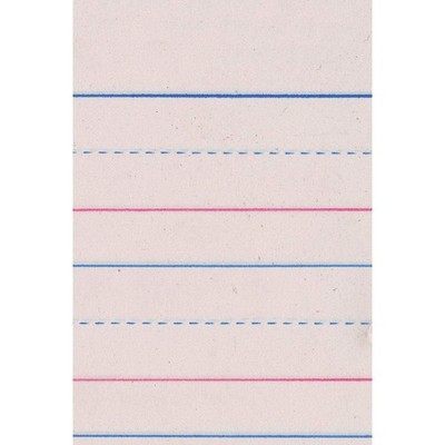 Pacon Sentence Strip, 3 X 24 in, 1-1/2 in Ruling, 3/4 in Dotted Midline
