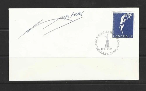 Canada  #859 FDC 1980 John Diefenbaker signed a blank cover for me