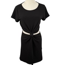 Lulus Knotty But Nice Knotted Cutout T Shirt Dress M Bodycon Y2K Retro USA Made