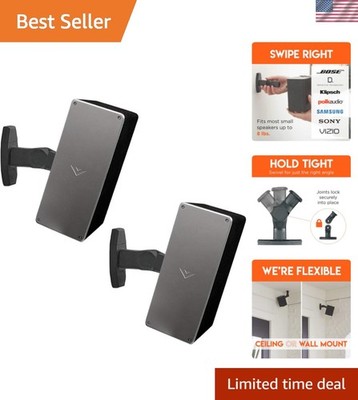 Practical Speaker Wall Mount Pair - Tool-Free Setup - Holds Speakers Up to 8 lbs