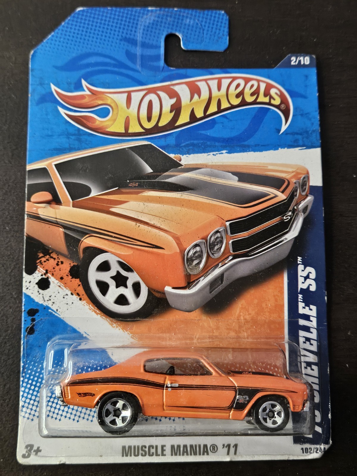 Hot Wheels 2011 Muscle Mania 2/10 '70 Chevelle SS 102/244, Orange