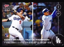 Corey Seager Trayce Thompson Dodgers Rookies 13 HR Each 2016 Topps Now #209 RC