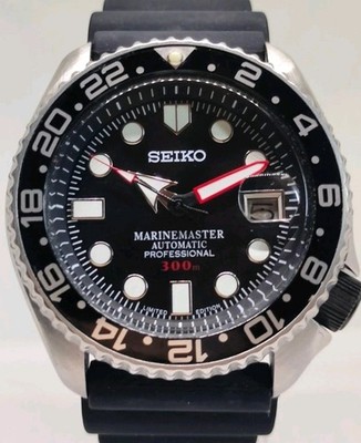 MINT SEIKO DIVERS 7002-7000 BLACK MARINEMASTER  DIAL AUTOMATIC MENS WATCH 4N5305