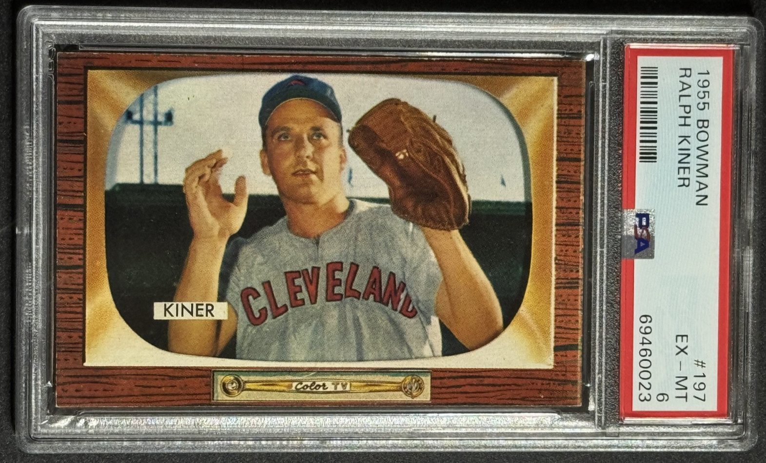 1955 Bowman #197 Ralph Kiner PSA 6 EX-MT HOF