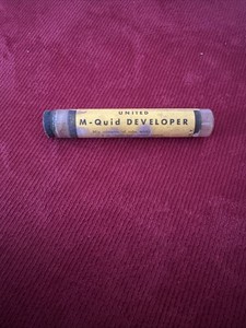 United M Quid Developing Tube, Original Label, 