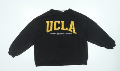 UCLA Damen Schwarz L Sweatshirt Pullover Rundhals Baumwollmischung