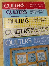 Lot of 5 Quilter's Newsletter Magazine July/August 1977 through December 1977