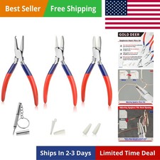 3PCS Round Nylon Jaw Eyeglasses Frame Pliers Nose Pad Arm Adjusting Pliers ...