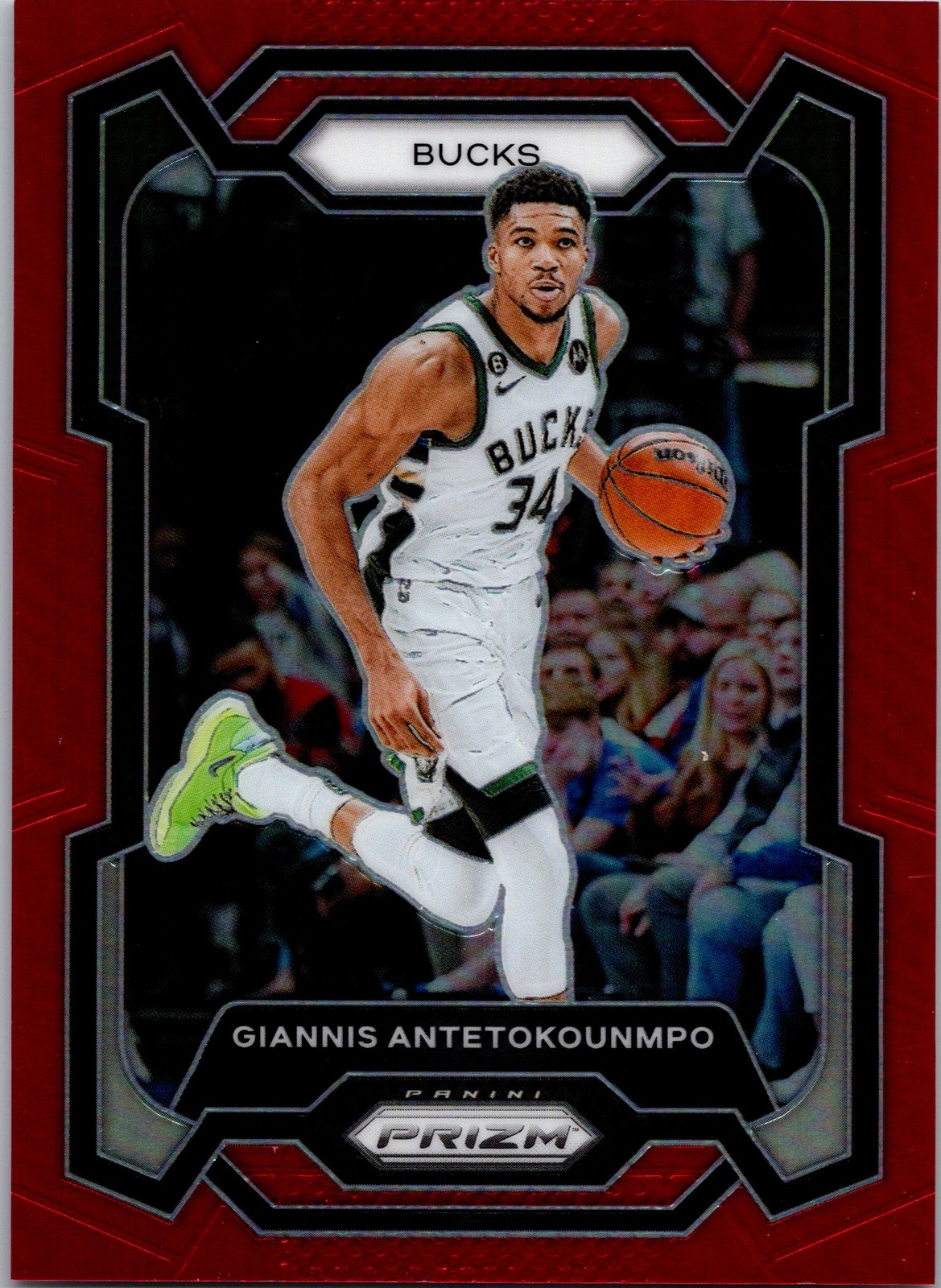 2023-24 Panini Prizm #103 Giannis Antetokounmpo Prizms Red #/299