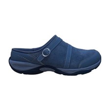 Easy Spirit Women  s Blue Suede Slip-On Seequinox Comfort Clogs Shoes Size 7.5M