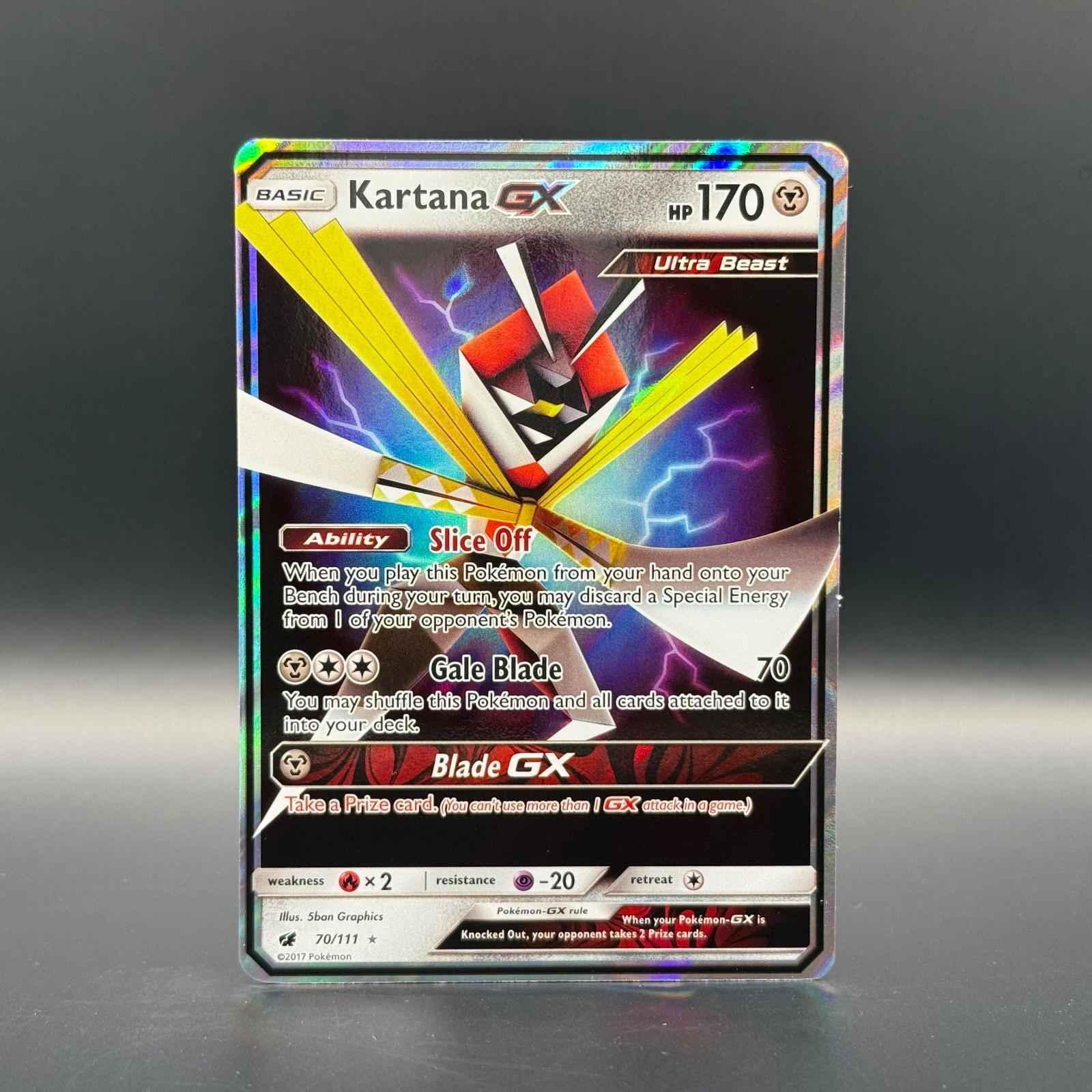 Kartana GX - 70/111 - Pokemon Crimson Invasion Sun & Moon Ultra Rare Card NM