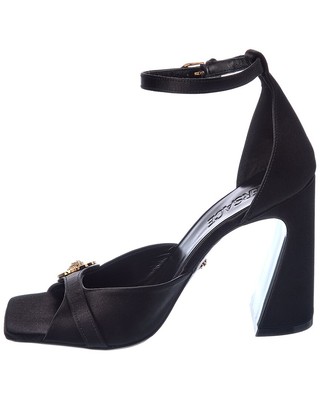 Versace Medusa Silk Sandal Women's Black 38 | eBay