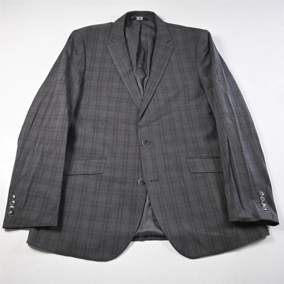 Beverly Hills Polo Club 44R 38x30 Gris Cuadros Hombres Chaqueta Pantalones Traje Foto 2 de 4